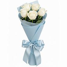 Букет 5 Белых роз Проуд #REPLACE_PRED# Надежде