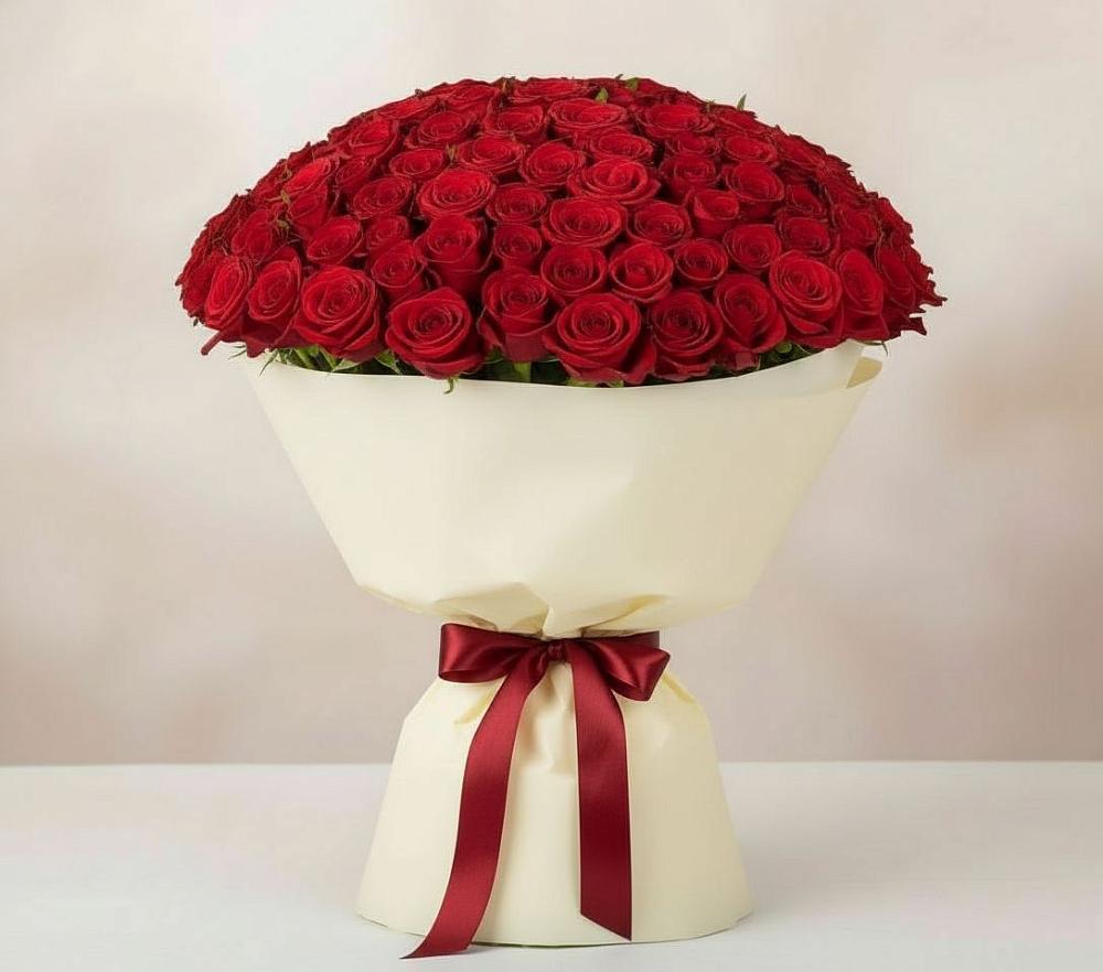 Букет 101 Красная роза Милано в Надежде