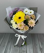 Букет цветов из:  Розы, Герберы и Хризантемы в Надежде