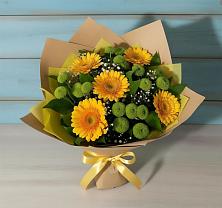 Букет цветов из:  Герберы и Хризантемы в Надежде