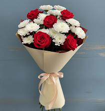 Букет цветов из:  Розы и Хризантемы в Надежде