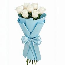 Букет 7 белых роз Проуд в Надежде