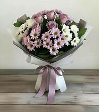 Букет цветов из:  Хризантемы и Розы в Надежде