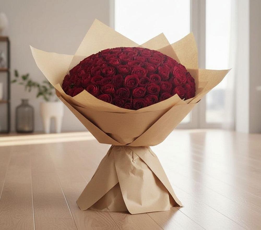 Букет 101 Красная роза в Надежде