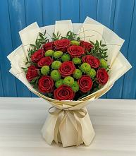 Букет цветов из:  Розы и Хризантемы в Надежде