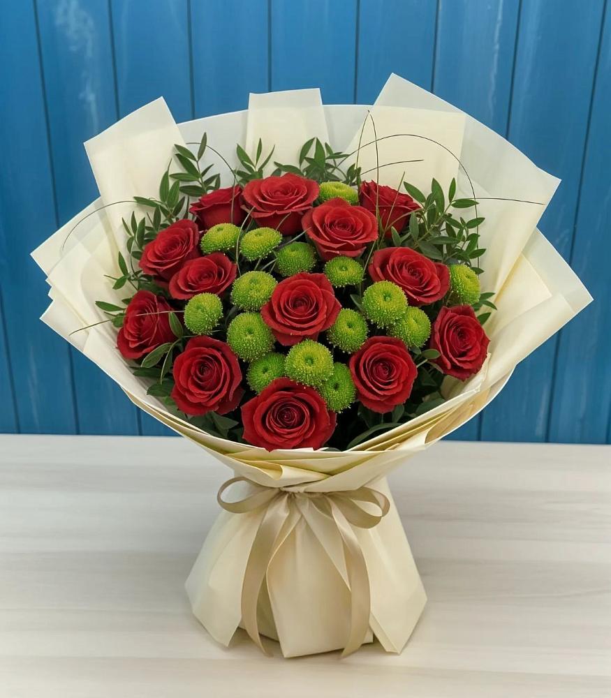 Букет цветов из: Розы и Хризантемы в Надежде